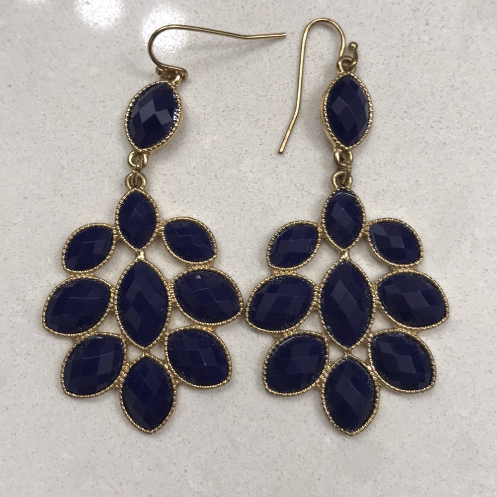 Navy Earrings